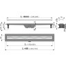 Водоотводящий желоб ALCAPLAST APZ8 SIMPLE AG100101550 с порогами для перфорированной решетки