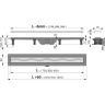 Водоотводящий желоб ALCAPLAST APZ8 SIMPLE AG100101750 с порогами для перфорированной решетки